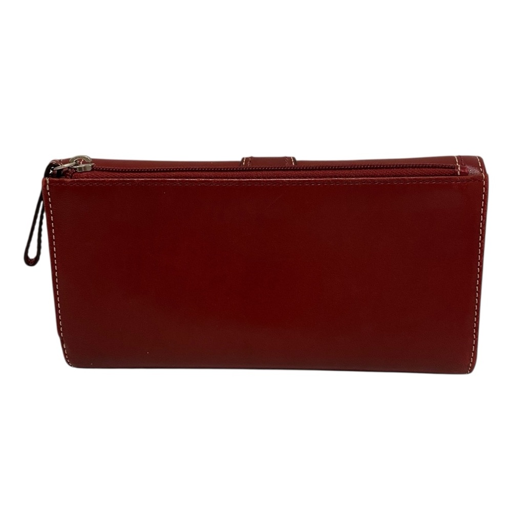Coach Solid Red Leather Wallet - image 2